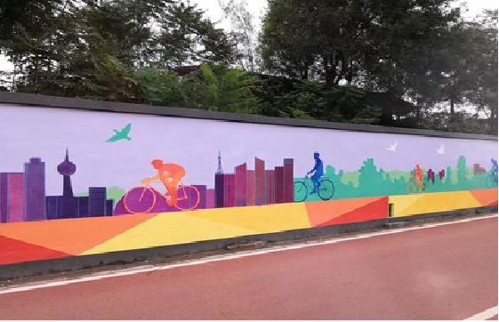 南城墙体彩绘-围墙