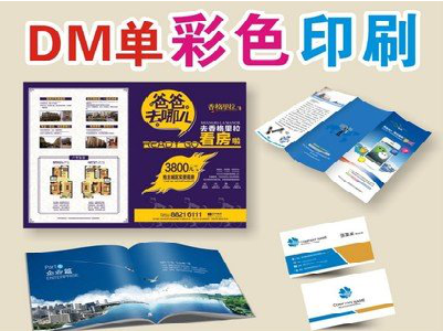 南城单页印刷，色彩搭配简单。